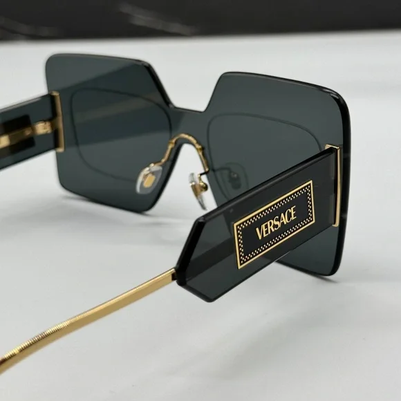 NEW VERSACE VE2277 100287 BLACK GOLD RIMLESS MOD 2277 1002/87 WOMEN SUNGLASSES Versace | Accessories | New Versace Ve2277 0287 Black Gold  main image 3
